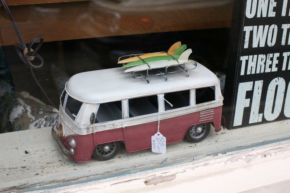Volkswagen Van and Surfboards.